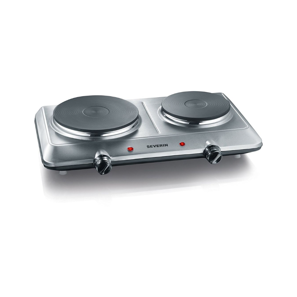 Rechaud électrique double plaque inox Severin