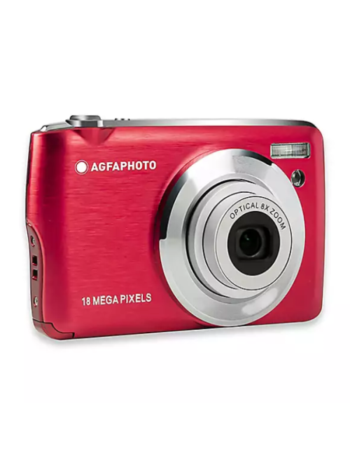 Appareil photo numérique AGFAPHOTO DC8200 rouge avec étui et carte SD 16 Go