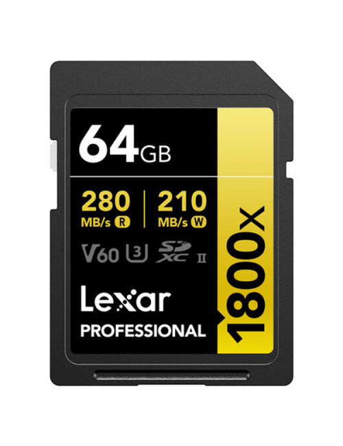 Lexar Professional 64 Go 1800x UHS-II SDXC Gold Series