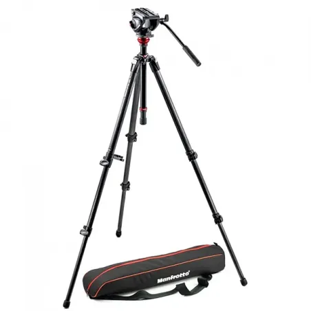Manfrotto 755CX3 Trépied 3 Sections avec Tête Vidéo Fluide 500