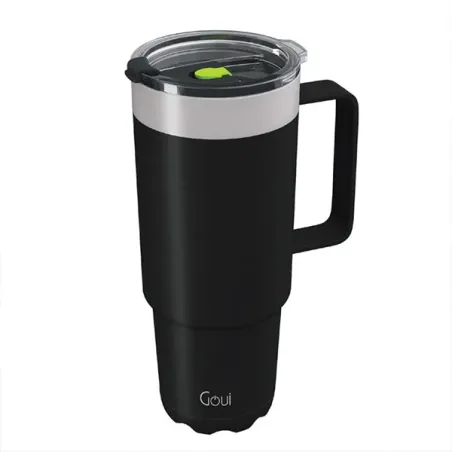 Goui Tumbler Tasse isotherme en acier inoxydable noir 600 ml