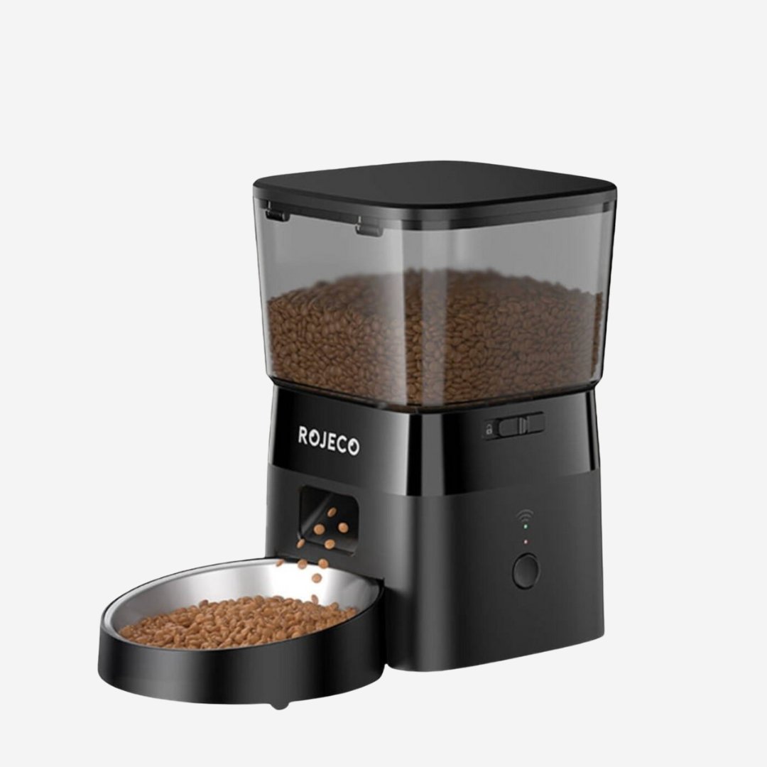 Mangeoire distributeur automatique de croquettes connectée Rojeco WiFi 2L