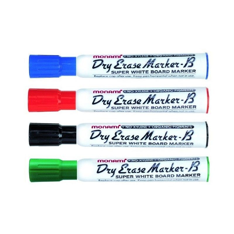 Boîte de 12 marqueurs effaçables Monami pour tableau blanc