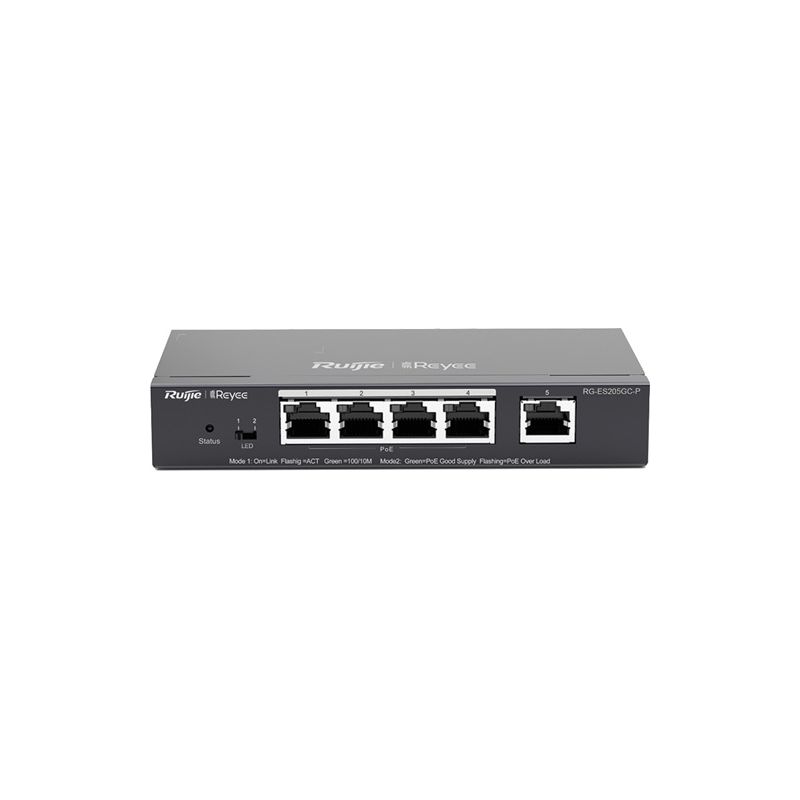 Switch Ruijie 5-Port Gigabit Smart Cloud Managé PoE (RG-ES205GC-P)