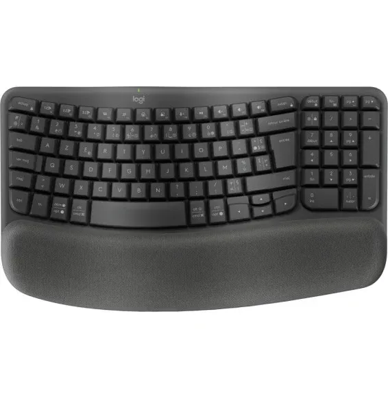 Clavier Logitech Wave Keys AZERTY sans fil Bluetooth ergonomique