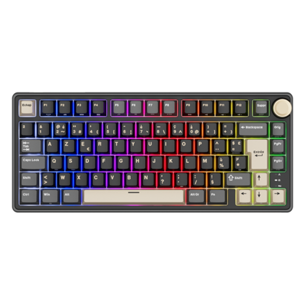 Clavier Mécanique Gaming Royal Kludge R75 Phantom K Silver Switch AZERTY