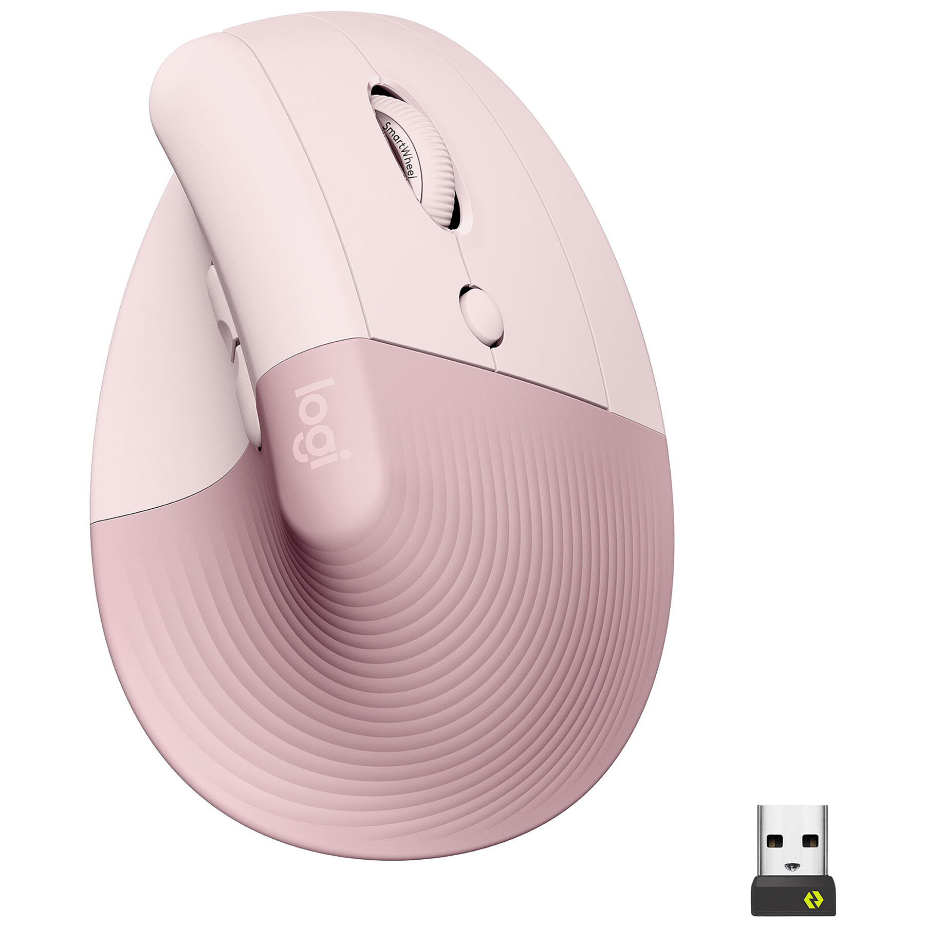 Logitech Lift Souris Sans Fil Ergonomique - Rose