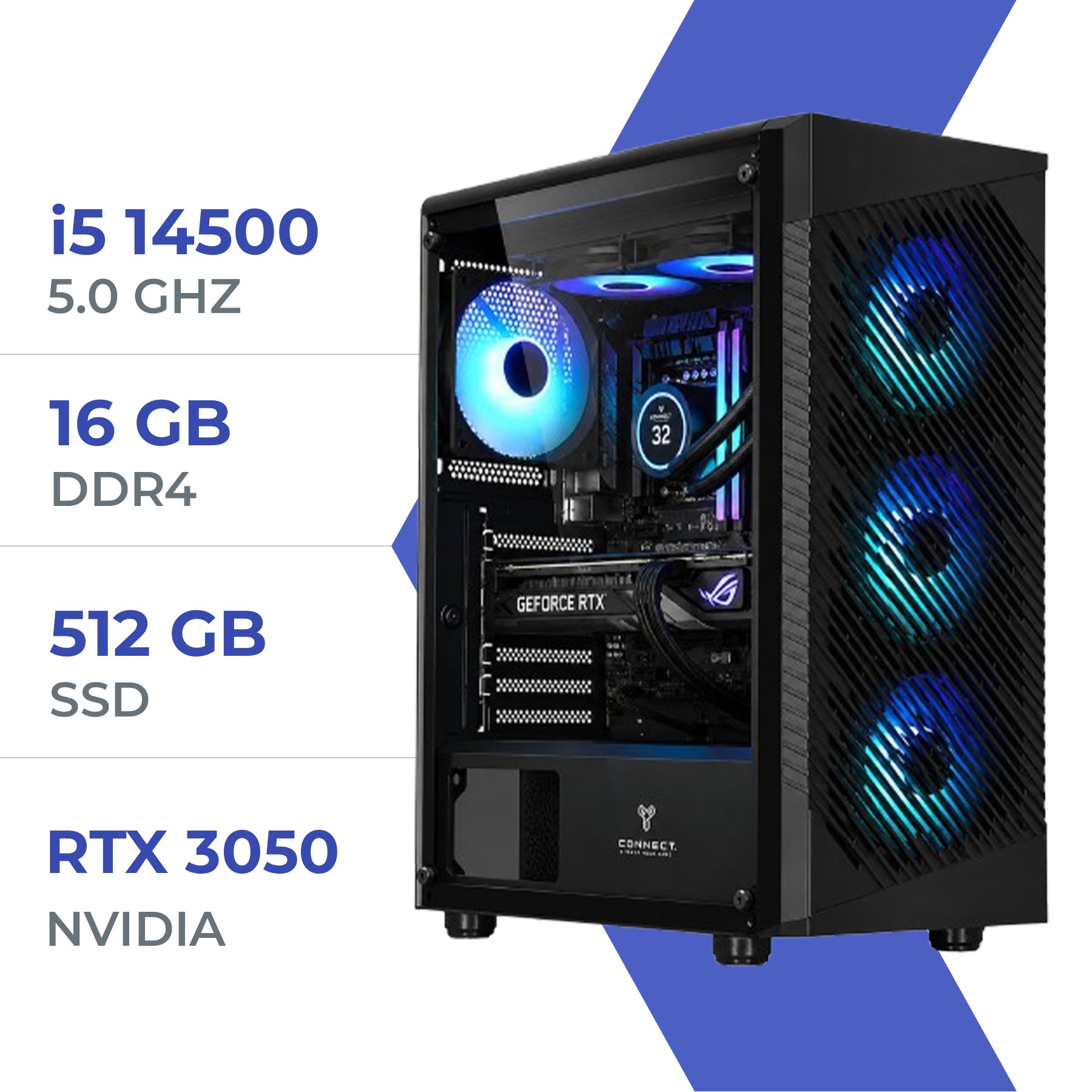 PC Gamer i5-14500 / 16 Go RAM / RTX 3050 6 Go / 512 Go SSD