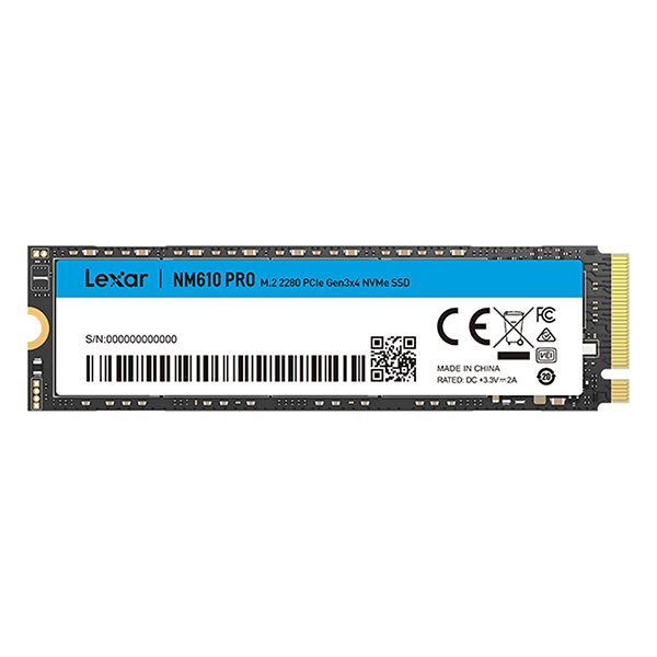 Lexar NM610 PRO 500 Go SSD NVMe M.2 PCIe Gen3 x4