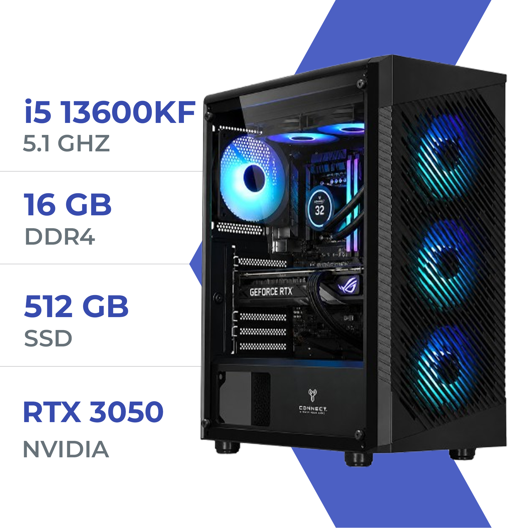 PC Gamer i5-13600KF / 16 Go RAM / RTX 3050 6 Go / SSD 512 Go
