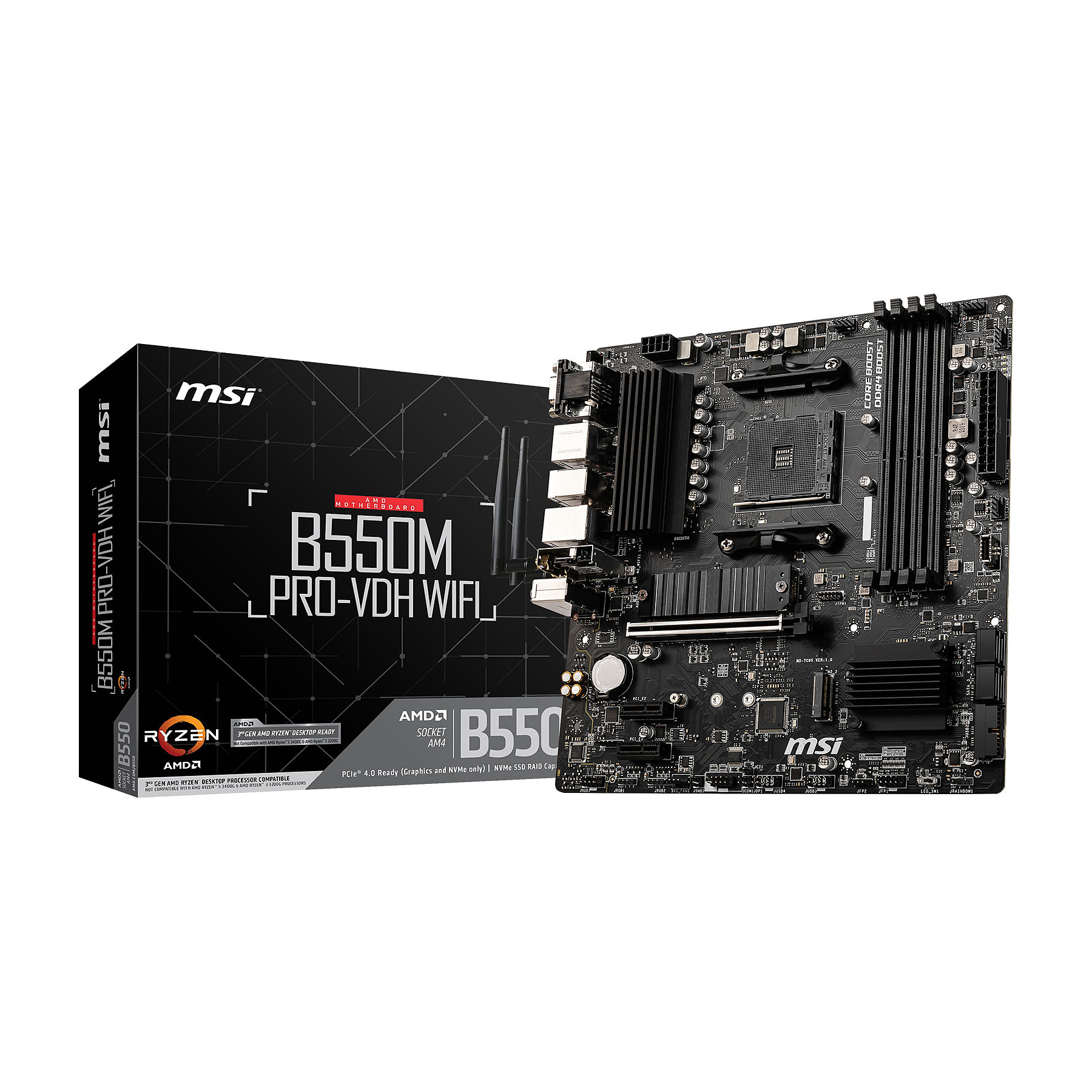 Carte mère MSI B550M PRO-VDH WIFI AM4 DDR4 Micro-ATX