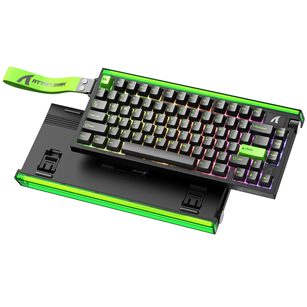 Clavier Gaming ATTACK SHARK R85 HE Rapid Trigger avec Switches Magnétiques (Vert Fluorescent)