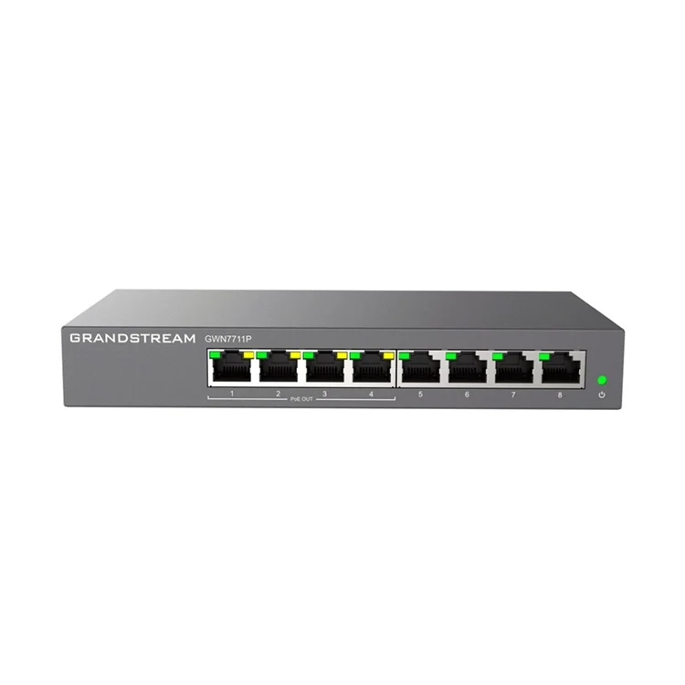 Grandstream GWN7711P Switch 8 Ports Gigabit PoE+ Géré Layer 2
